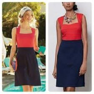 Anthropologie color block retro pinup dress 12